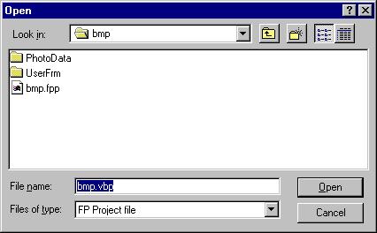 4.USING FAPT PICTURE 4.4 OPENING A PROJECT This function is used to select a project already created. Click Open Project on the menu. The Open dialog box appears. Select a project file (xxx.