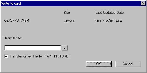 4.USING FAPT PICTURE 4.8 COPYING OPERATOR'S PANEL SCREEN DATA AND THE FP DRIVER TO A MEMORY CARD Copy operator's panel screen data (CEX0FPDT.