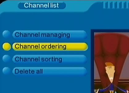Receiving DTT Settings b) Channel ordering 4.2.3 Configuration In the DTT menu, highlight the Configuration option and press OK.