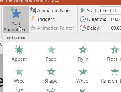 Working with Animations To Add Multiple Animations to an Object: If you select a new animation from the menu in the Animation group, it will replace the object's current animation.