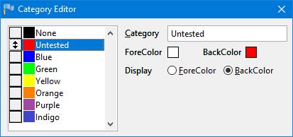 I took the inspiration for this feature from Microsoft Outlook, which allows you to assign a category to an item to color-code it.