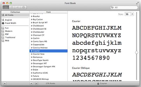 Here are some other things you can do with Font Book. Preview and install fonts To preview a new font that you downloaded or have on a disc, double-click the font file.