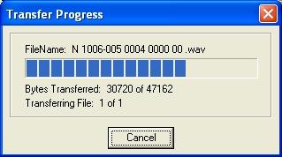 Click the Upload All Files button. Step 11. As files are uploaded, the Transfer Progress window appears. Step 12.