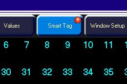 Smart Tags There is a [Smart Tag] button displayed in the Output Window and on the front panel of the desk: Figure 56 - Output Window showing tagged channels If a parameter s value is changed by a
