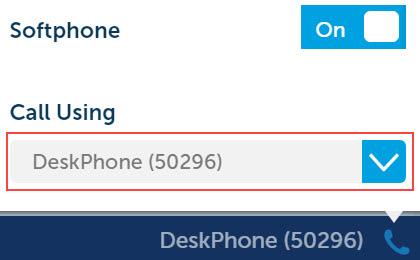 1. Open MiCollab Client. 2. Go to Settings > Manage Status. 3. Select the preferred status. 4. From the Call Using drop-down list, select the device you prefer to make calls from.