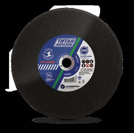 - RAIL cutting disc for metal Type 41 The discs for rail cutting are used on special machines rail saws.