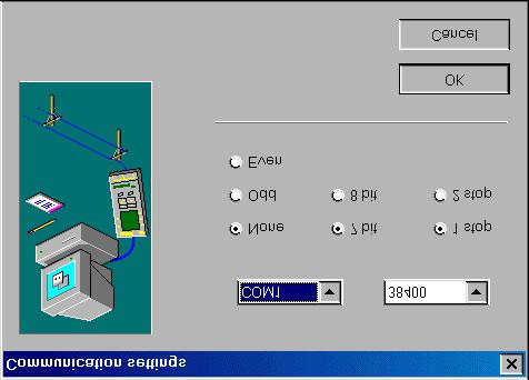 2 Initial Configuration 2.1 Configuring the PC Serial Port To display the Serial Port Settings Window, select the menu item Setup Communication.