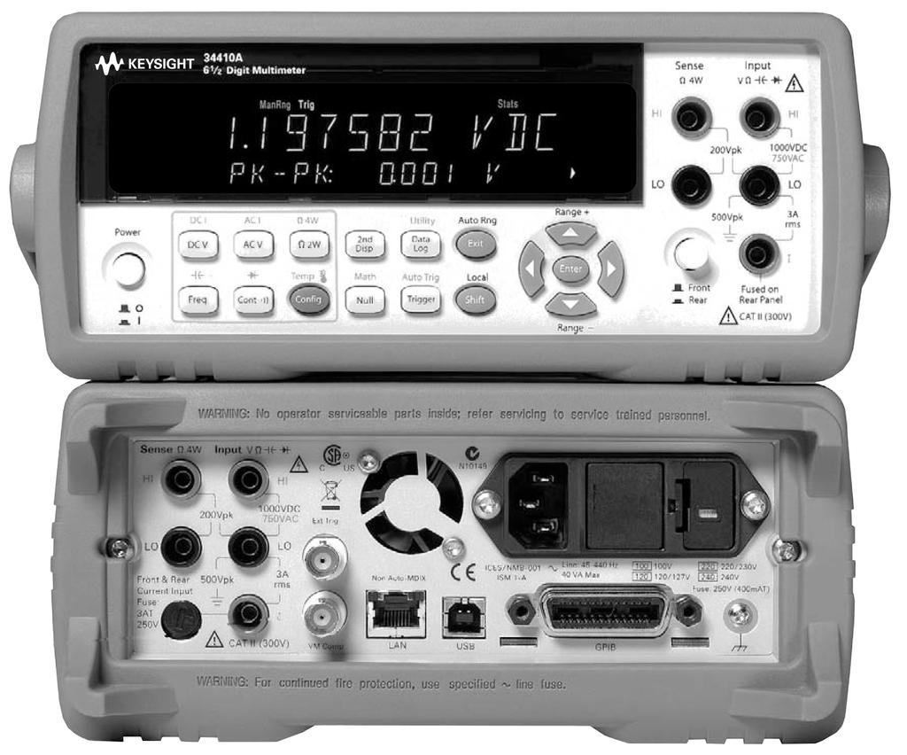10 Keysight Replacing the 34401A in Your Test System with the New 34410A and 34411A High-Performance Digital Multimeters - Application Note Electrical and Mechanical Compatibility Mechanically, the