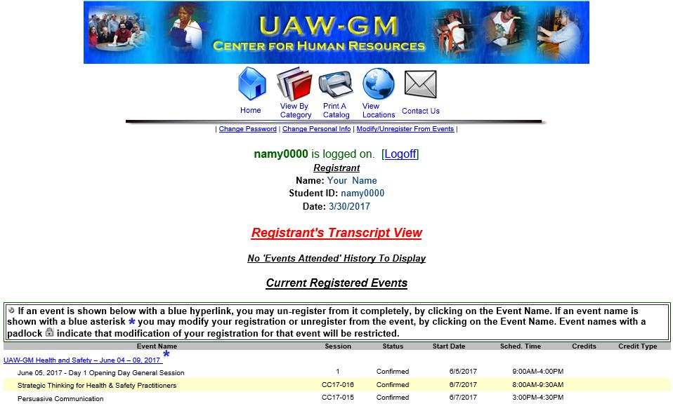 6.) Click the UAW-GM Health
