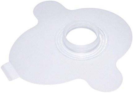 A large non-woven cleaning wipe, soaked in an alcohol-based cleaning solution. All adhesive residues are quickly and gently removed from the skin and absorbed by the wipe.