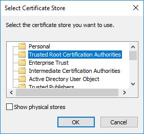 7. Select Current User option, and then click Next. 8. Select Place all certificates in the following store option. 9.