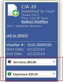 CJA evoucher for Attorneys CJA-0 Quick Review Panel When entering time and expenses in a
