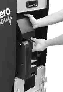 A cash box inserted wrongly could cause a malfunction of the machine (always make sure the cash box is fully against the hopper). Fig.