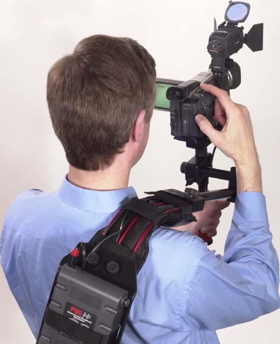 It is possible to zoom and frame with one hand whilst supporting the camcorder with the other.