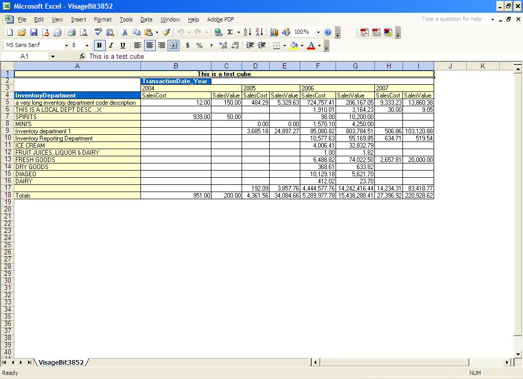 Standard Tool Bar Options Excel - Formatted Export Figure