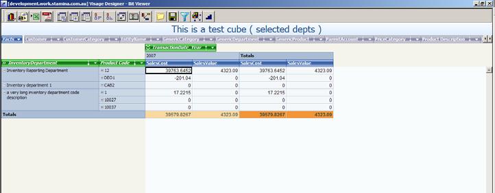 Using as a data exploration tool Example: Figure 69: Changed view now viewing information for 6