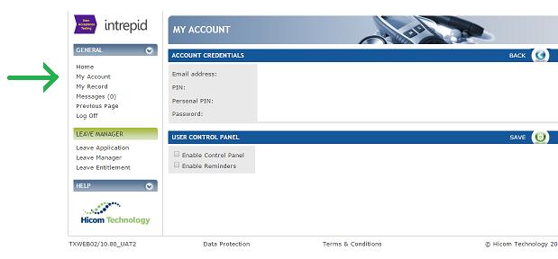Step 20: Click on My Account Example 24 - Step 21: Then select Bank