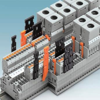 This plug-in zone allows terminal blocks and plugs to be combined to suit the application, regardless of the connection technology.