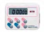 60 88 Electronic timer clock Count down/count up timer with loud alarm signal at end of timed period. With Clock, Stopwatch and Memory functions.