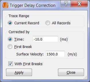 Finally, select a single trace by clicking the left mouse button on the top horizontal annotations in the Trace View, then scale up or down the trace by: Clicking the Scale Up or Scale Down button