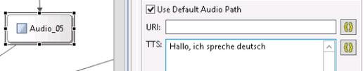 Step 2. Now, the German(de-DE) language pack is used in the next audio element. To revert back to another language, use the application modifier once again.