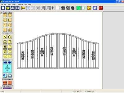 At this point, you could draw hinges, latches and other items on the gate.