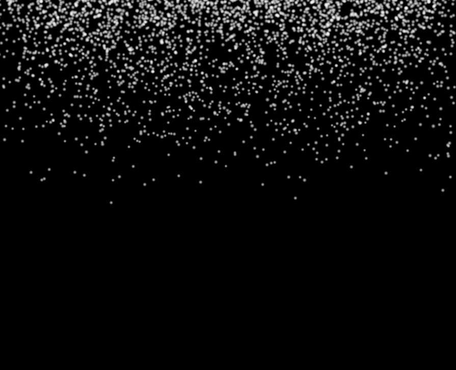 Figure 3: A sample image of snow falling on a black background. Results On the whole, we have been pleased with our results.