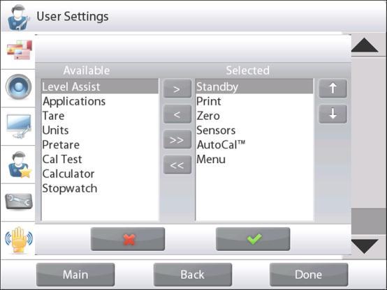 EN-95 5.4.6 Functions Configuration Touch Functions Configuration to see a table of Selected and Available functions.