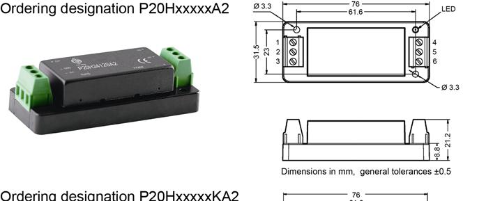 The DIN rail modules are TS35 compatible The DIN-Rail versions are TS35 compatible.