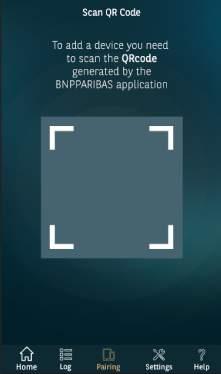 Scan the QRcode With your MyBioPass application select Pairing