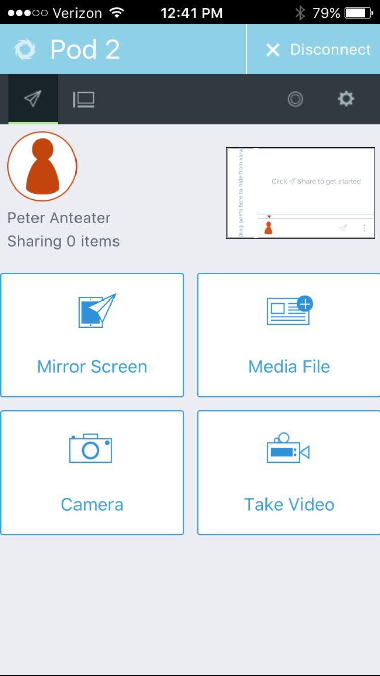 1. Mirror Screen: Anything displayed on the phone, ipad, tablet, computer is displayed on the pod. On ios, mirror screen, uses AirPlay Mirroring.