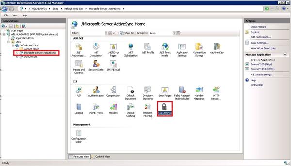 16 Select Microsoft-Server-ActiveSync, and then double-click the SSL