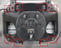 With the ½ socket, remove the eight bolts