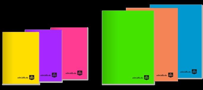 Colori della vita fluo stitched copybook 70 Size: 165 x 210 mm - Paper: 70 gsm - Cover: