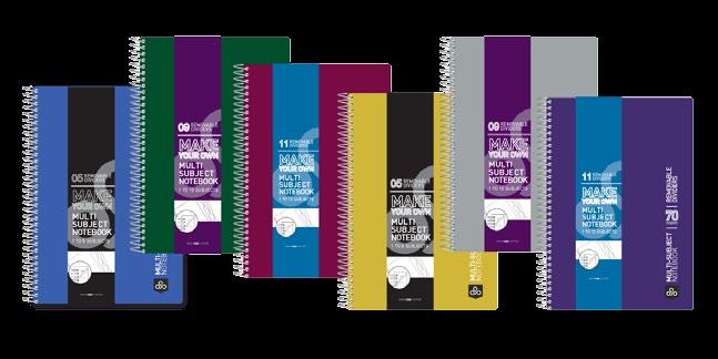 MultI-subjects with removable PP dividers 70 Size: 210 x 297 mm (A4) 144 sheets / 288 pages Pkg: pieces 192 sheets / 384 pages Pkg: pieces 228 sheets / 456 pages Pkg:
