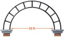Math Models Unit 9: Geometry Homework #1 Arc Length Name: Date: Period: 1. Nina designed a semicircular arch made of wrought iron for the top of a mall entrance.