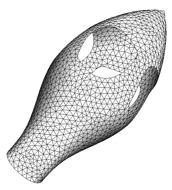 2-D Mesh Generation The second alternative can be applied only if a parametrization of the surfaces is available.