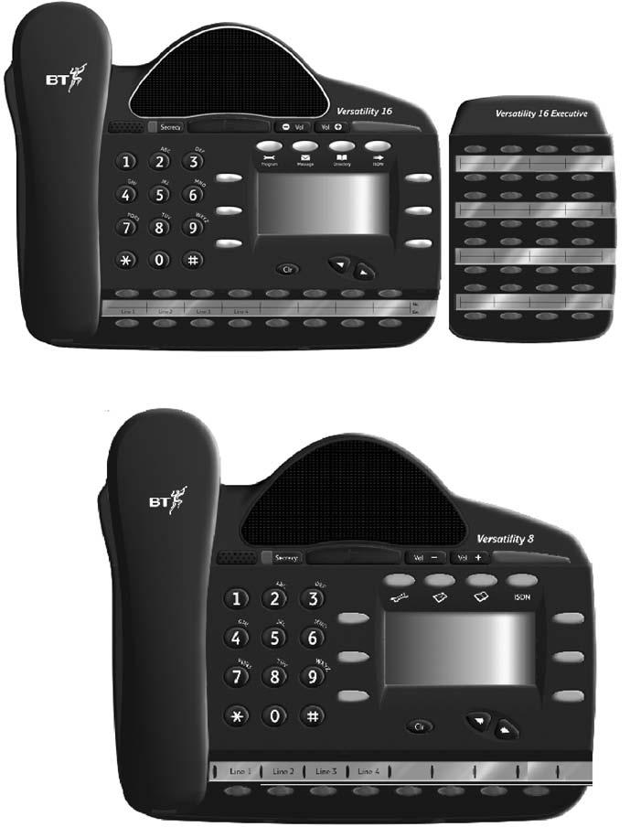 Introduction to your system V16 with Expansion Console 32 Programmable keys V8 Featurephone To adjust how your Featurephone is mounted The desk plinth allows you to mount the