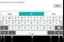Typing text On-Screen Keyboards There are a number of pre-installed text entry providers on your device. The default text entry provider may depend on the regional or language settings you use.