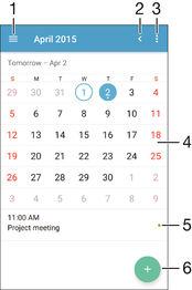 Calendar and alarm clock Calendar Use the Calendar application to manage your time schedule.