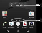 1 Introduction to Xperia widget Tap to open the widget and select a task, such as copying content from your old device