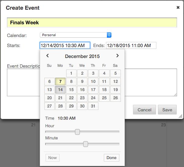 Enter an event name. Change the start and end date as needed. step 4.