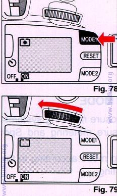 2. Turn the Dial and set the exposure metering mode. By turning to the right, the spot metering (I) will be set.