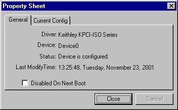 Did the DriverLINX Driver Load? 1. Run DriverLINX Configuration from Windows Control Panel. 2. Select the DriverLINX tab. 3.