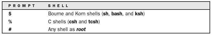 In a csh or tcsh shell, the command set prompt='myprompt ' is used to set the prompt. In the sh, bash, or ksh shells, the command PS1='myprompt ' is used to set the prompt.