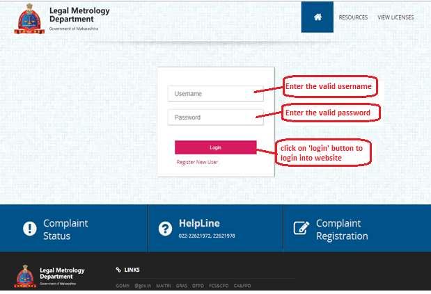 2. Click on LM Services link under Online Service Tab. 3. Click on Login tab in the newly opened window. Enter the username & password provided by SMS to each user s registered mobile number.
