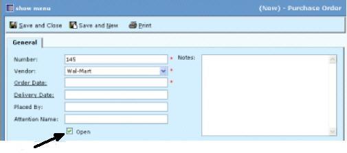 AFAS-Manual If you want to close a purchase order, select the View PO option.