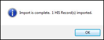 Assign Exported status to HIS records without errors (instead of Export Ready). Selecting this checkbox sets the status of imported HIS records to Exported if the HIS record does not contain errors.