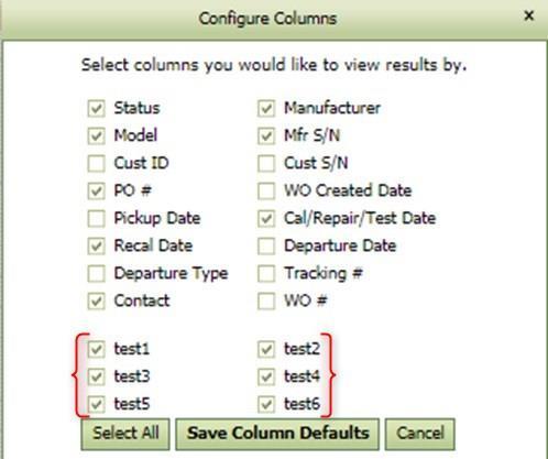 Custom Field Columns Custom fields are added at the customer s request.