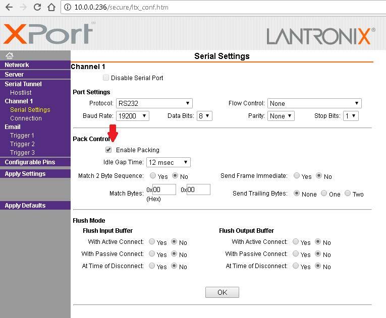 Click on LAN port You discovered to transfer the data to the first row of Service host table. 7. Press "SAVE" 8.